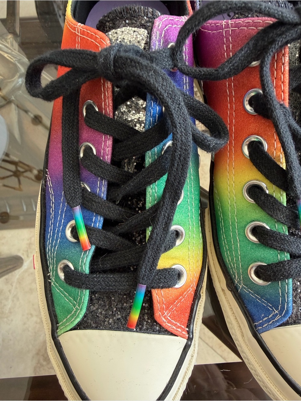 Converse Multicolor Rainbow Low-Top Sneakers - Picture 8 of 9